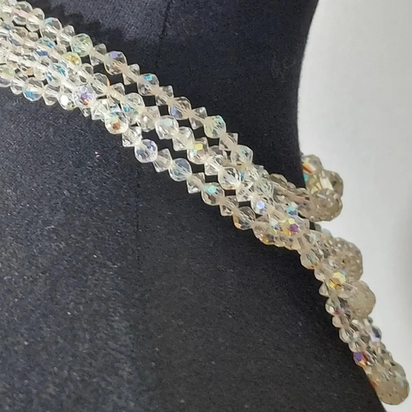 Vintage Aurora Borealis 4 Strand Necklace - Picture 4 of 11
